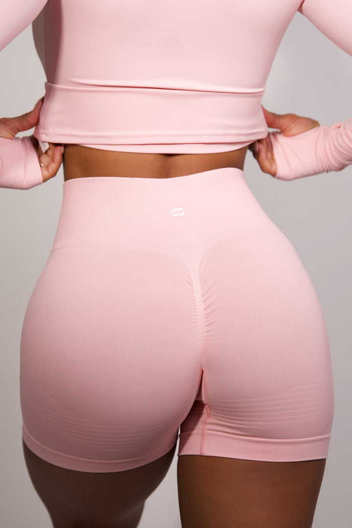 Blush Seamless Scrunch Shorts