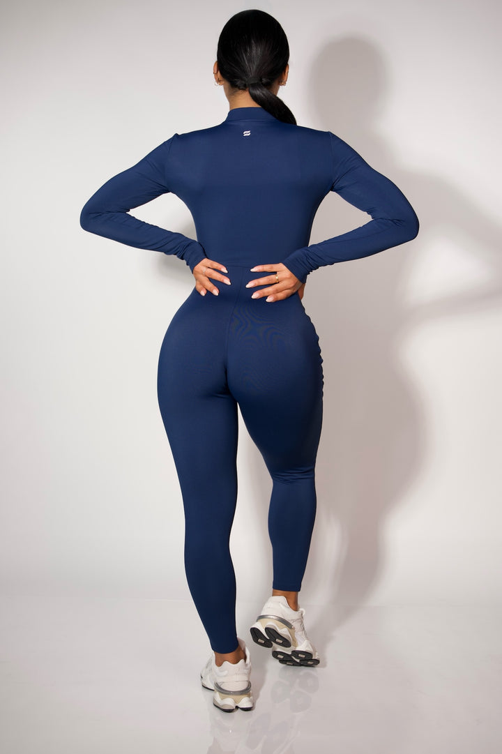 Long Sleeve Zip-Up Jumpsuit